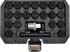 Торцеві головки до гвинтів дисків VW 1/2 22 штуки YATO YT-060305