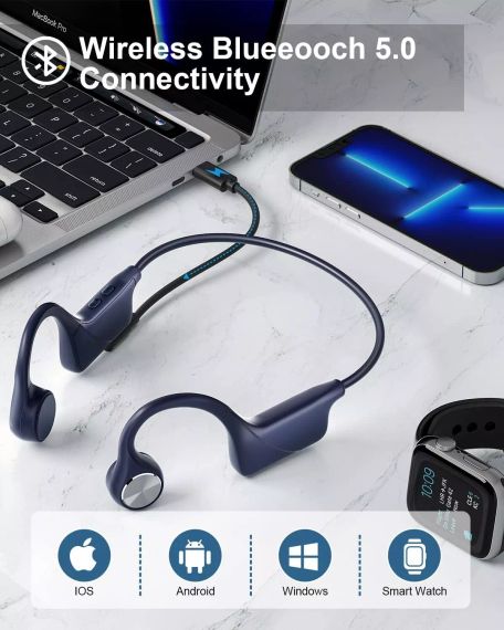 DG06 Наушники с костной проводимостью Беспроводная гарнитура Bluetooth 5.0 Водонепроницаемые | Зображення 2