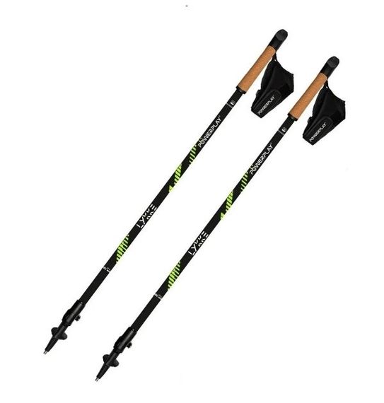 Палиці для скандинавської ходьби PowerPlay 9111 Lykke Green 80-135 см (пара) + 2-ві пари чобітків + чохол (PP_9111_Green)