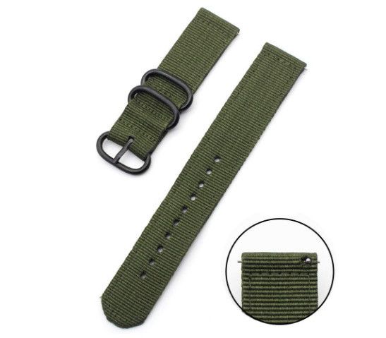 Нейлоновий ремінець Primo Traveller для годинника Garmin Vivoactive 4 - Army Green | Зображення 1