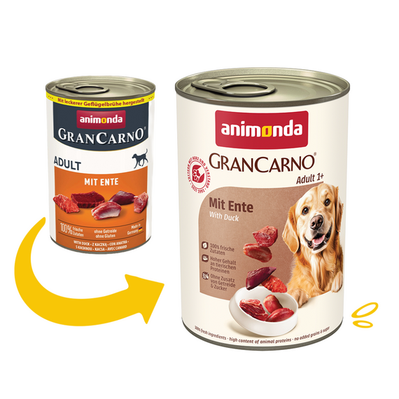 Корм вологий GranCarno Adult with Duck для дорослих собак з качкою 400 г | Зображення 1