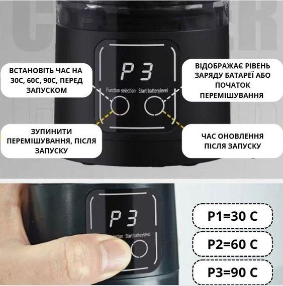 Електричний акумуляторний шейкер (700 мл) — Чорний глянець, USB-зарядка та антиковзний дизайн | Зображення 6