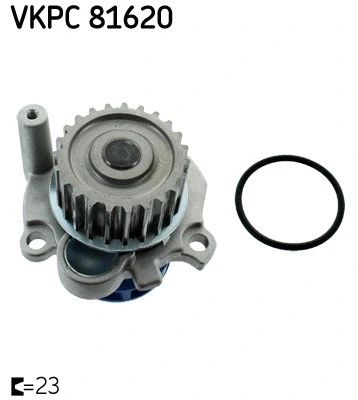 Водяной насос SKODA SUPERB, VW JETTA, AUDI A4, SKF (VKPC81620) | Зображення 1