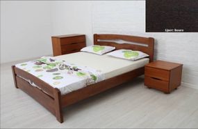 Ліжко полуторне дерев'яне Кароліна з ногами 140х200, колір венге