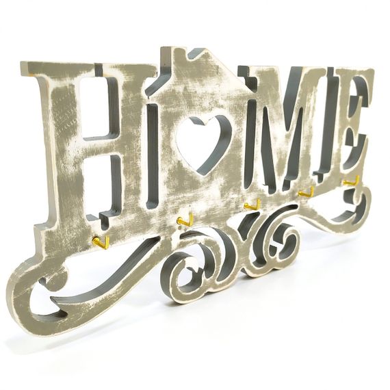 Ключниця Home Майстерня містера Томаса 29см х 15см Фанера Сірий зістарений | Зображення 4