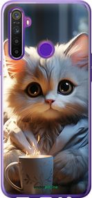 Чохол на Realme 6i Білий кіт "5646t-2059-2448"