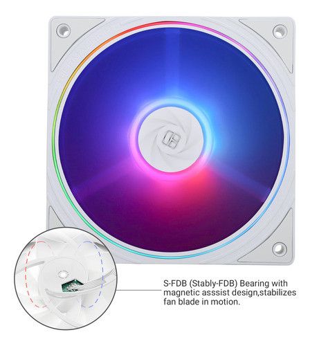 Вентилятор корпуса Thermalright TL-C12CW-S X3 ARGB 120 мм White, 4-pin PWM, 1550 об/мин (3 шт.) | Зображення 3