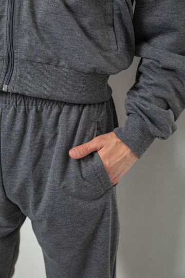 Спортивний костюм чоловічий двонитка, колір світло-сірий, 244R9167 | Зображення 5
