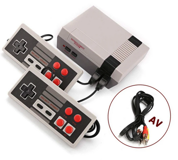 Ігрова приставка Mini NES + 620 ігор консоль із джойстиками Сіра   знижка