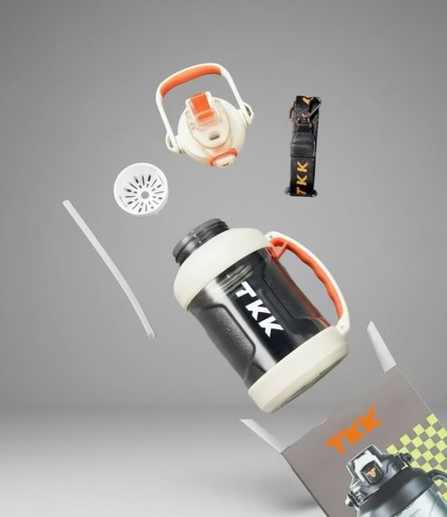 Спортивная бутылка TKK (2000 мл) - Белый матовый Tritan BPA-free, с эргономичной ручкой и клапаном | Зображення 6