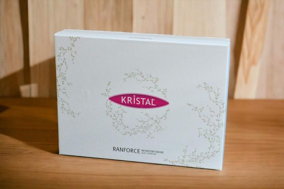Комплект постільної білизни Kristal Ranforse 200×220 см  Ekose Gri | Зображення 3