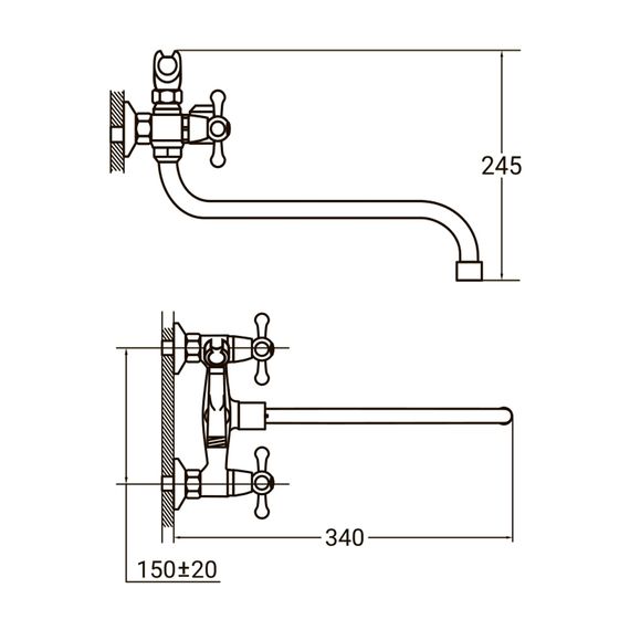 Змішувач для ванни AQUATICA 9780210 | Зображення 1