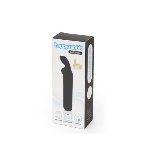 Міні вібратор Happy Rabbit Rechargeable Bullet BLACK | Зображення 3
