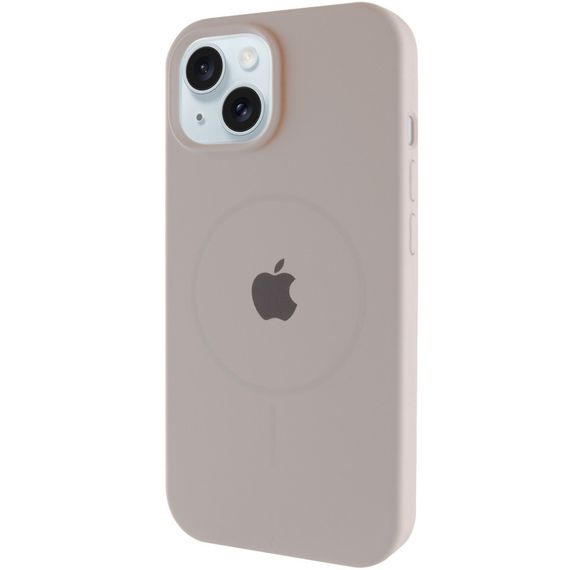 Чохол Silicone Case Full Protective (AA) with MagSafe для Apple iPhone 15 Plus (6.7") Сірий / Light Grey
