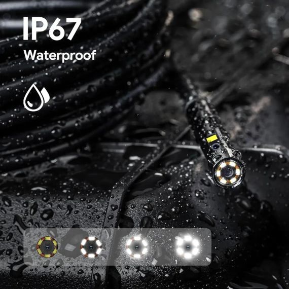 Эндоскопическая камера Depstech Endoscope DS590 Двухлинзовый бароскоп с 5-дюймовым экраном | Зображення 2