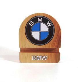 Підставка тримач під смартфон планшет логотип BMW 10х12 см Майстерня містера Томаса Дерево Лак