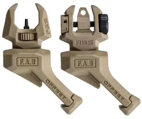 Цілик і мушка FAB Defense FRBS OFFSET 45 градусів Desert tan