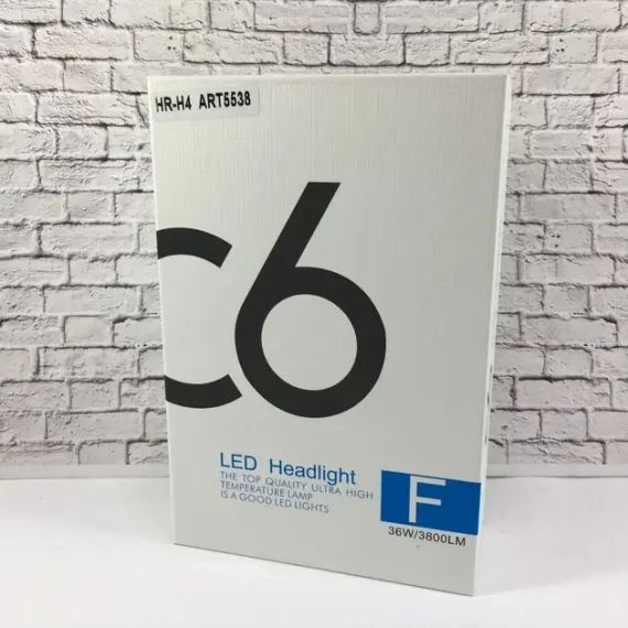 Комплект автомобильных светодиодных LED ламп с охлаждением С6 LED H4 LED лампы для авто 3800Лм | Зображення 5