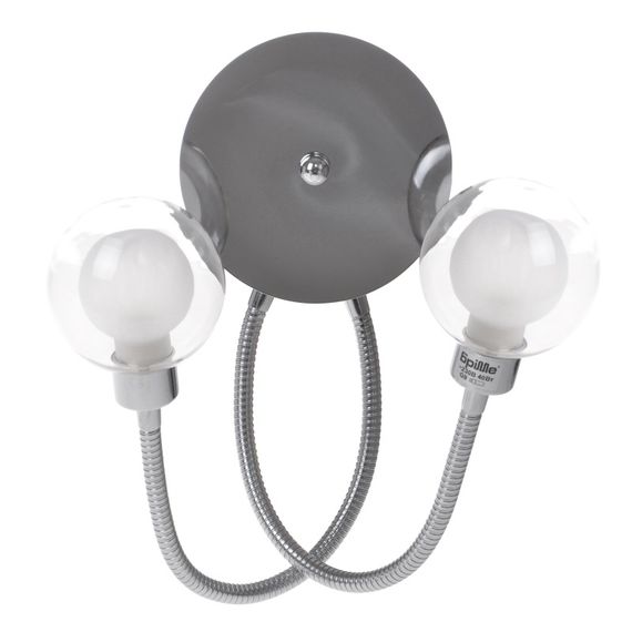 Бра настенное накладное в спальню на гибкой ножке BL-416W/2 G9 CH
