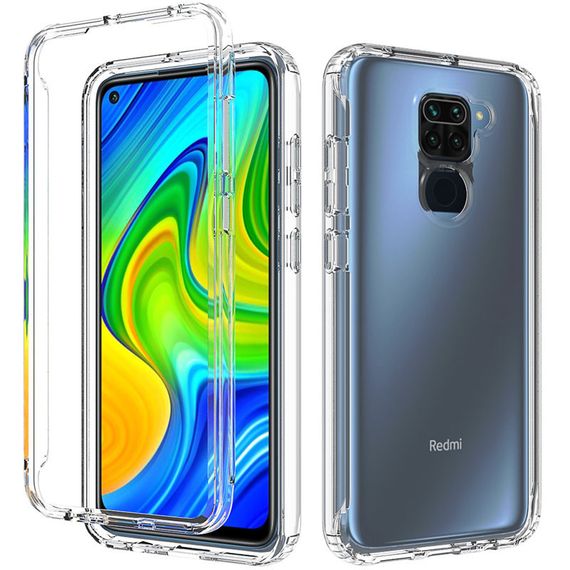Чохол TPU+PC Full Body захист 360 для Xiaomi Redmi Note 9/Redmi 10X прозорій