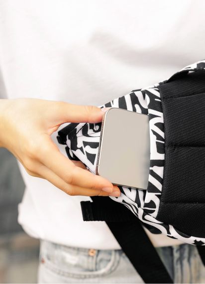 Большая женская поясная сумка бананка Sambag DynamicDart принт "Graphity" 38×21×7 см (80411715) | Зображення 5