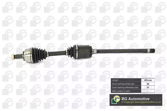 Полуось BMW X5(E53) 3.0d/3.0-4.8i 00-06 (30/27 970mm) R, BGA (DS0911RA) | Зображення 3