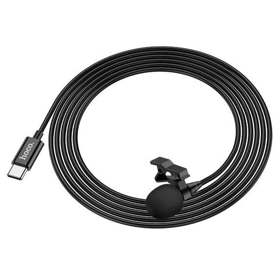 Микрофон петличный Hoco L14 Type-C (2m) Black | Зображення 6