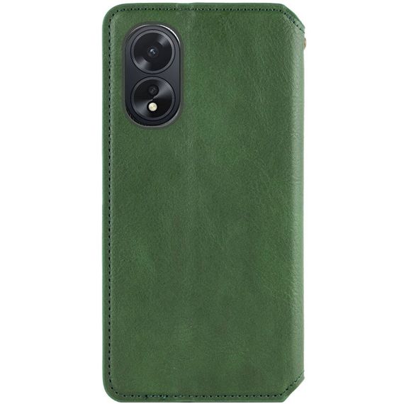 Кожаный чехол-книжка GETMAN Cubic (PU) для Oppo A38 / A18 Зеленый | Зображення 1