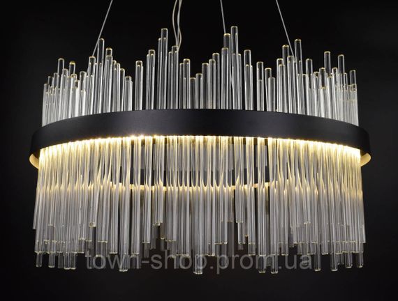 Люстра потолочная LED J881-600-bk Черный 50-180х60х60 см. | Зображення 4