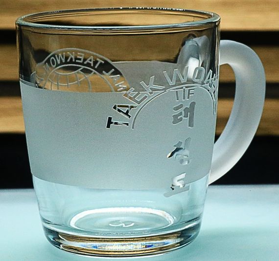 Чашка для чаю води 350 мл з гравіюванням Таеквон-До ІТФ скляна кружка подарунок для спортсмена тренера | Зображення 4