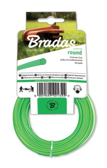Волосінь для тримера Bradas TRIMMER "коло" 2,4мм х 15м ZTO2415K