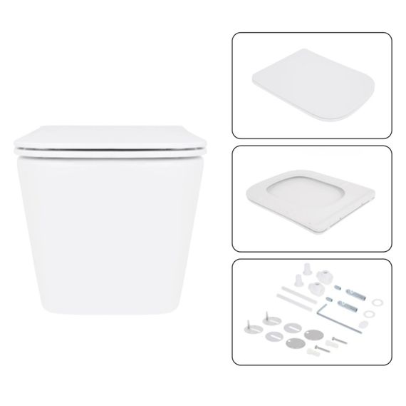 Набір Qtap Nest 4 в 1 підвісний унітаз Crow Ultra Quiet 520x360x290 + комплект інсталяції QT05335172W48190 | Зображення 3