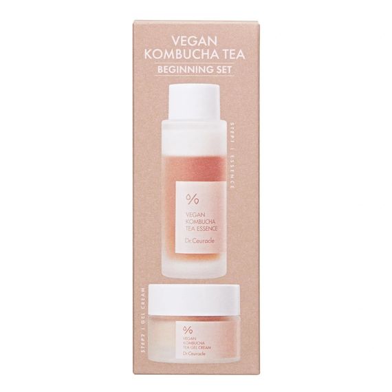 Веганський набір Dr. Ceuracle Vegan Kombucha Tea Beginning Set (essence, cream)