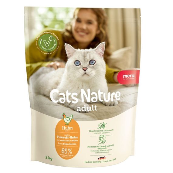 Сухий корм для котів з куркою Mera Cats Nature Adult Chicken, 2 кг