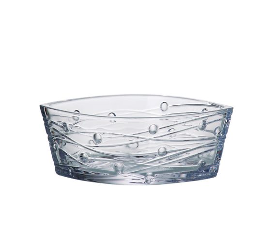 Фруктовница конфетница стеклянная Bohemia Labyrinth 20,5 см прозрачное блюдо для фруктов 6K878/99J52/205