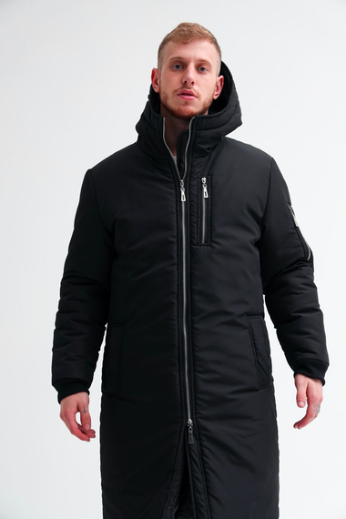 Парка Снеговик чёрный S XL | Зображення 2
