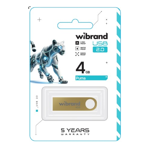 Флешка 4Гб USB 2.0 золотий Puma Wibrand | Зображення 1