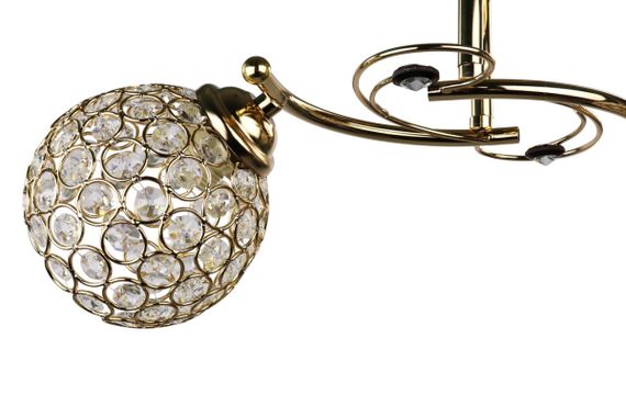 Люстра стельова на 2 лампочки 25112 Золото 22х17х44 см. | Зображення 2