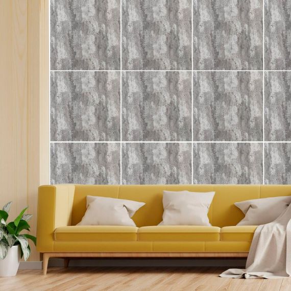 Декоративна ПВХ плита 600х600х3мм платиновий мармур (S) SW-00001632 | Зображення 1