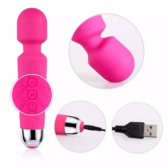 Вибратор для клиторальной стимуляции и массажа ( красный, USB) | Зображення 8
