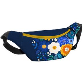 Сумка на пояс бананка Bumbag Герберы и ромашки 27x16 см (BB_22S015_ZHL)
