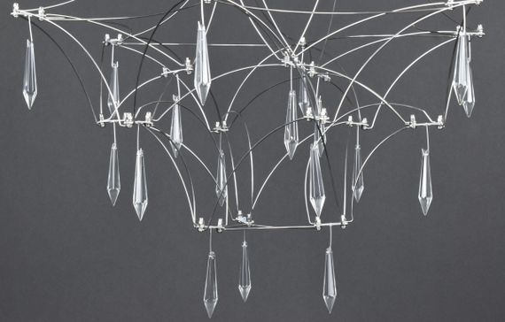 Люстра світлодіодна підвісна LED світильник для квартири на стелю лед 27873 Хром 65-180х60х60 см. | Зображення 8