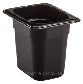 Гастроемкость Cambro GN 1/8 (161х137 мм) из поликарбоната, Черный, 150 мм