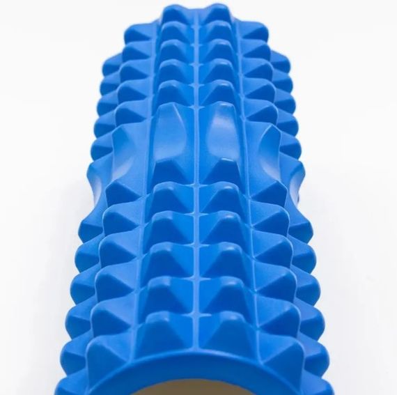Масажний ролик (роллер) PowerPlay 4405 EVA Massage Roller Синій 33x12 см (PP_4405_Blue) | Зображення 2