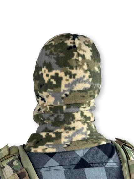 Шапка-маска, балаклава ТТХ флісова, Піксель | Зображення 1