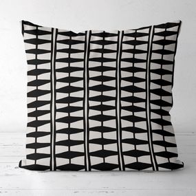 Подушка габардинова з принтом Black and white ornament 50x50 (5P_CASA002)