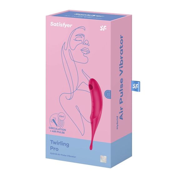 Вібратор для клітора з вакуумною стимуляцією Satisfyer Twirling Pro, Червоний | Зображення 4