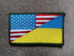 Шеврон прапорець Америка / Україна