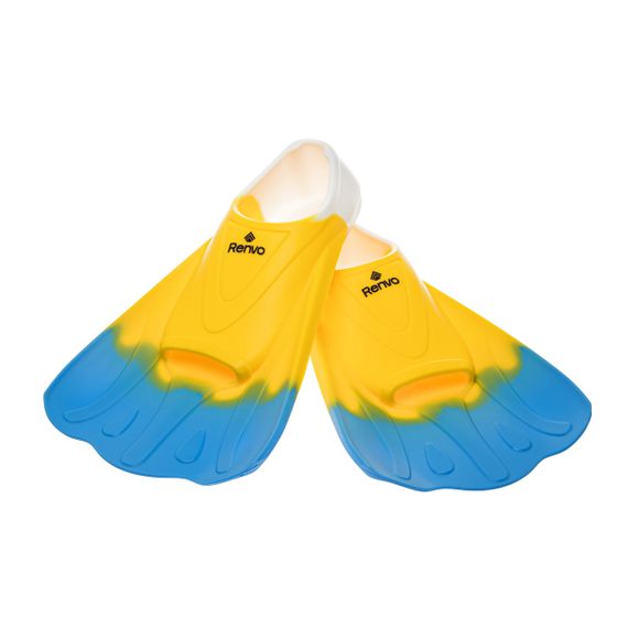 Короткі ласти для тренування в басейні Renvo Criz із закритою п'ятою Жовтий Блакитний 36-38 (SF120-84 36-38) | Зображення 1