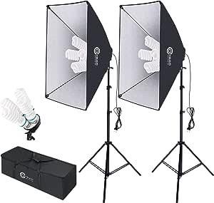 Студийное освещение OMBAR — профессиональный софтбокс для фото и видео, 8 ламп 5500K